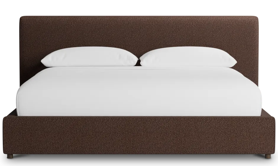 Grayton Elite Dark Brown 44" Upholstered Platform Bed