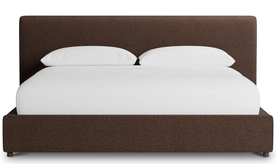 Grayton Elite Dark Brown 44" Upholstered Platform Bed Grayton Elite Dark Brown 44" Upholstered Platform Bed