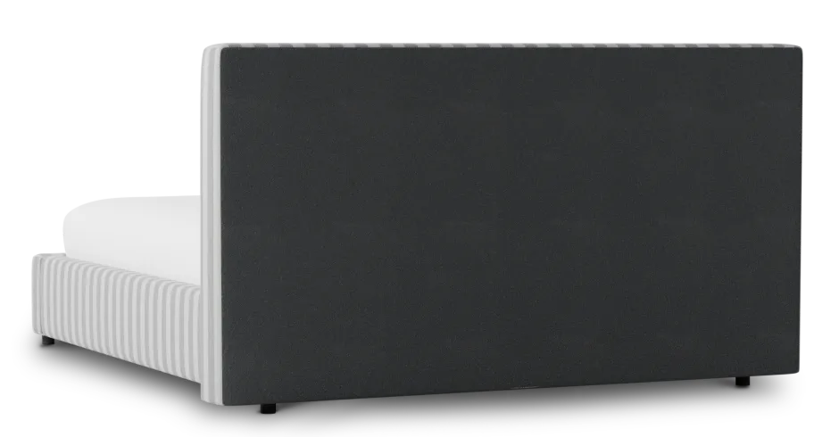 Grayton Sea Lane Light Gray 44" Upholstered Platform Bed