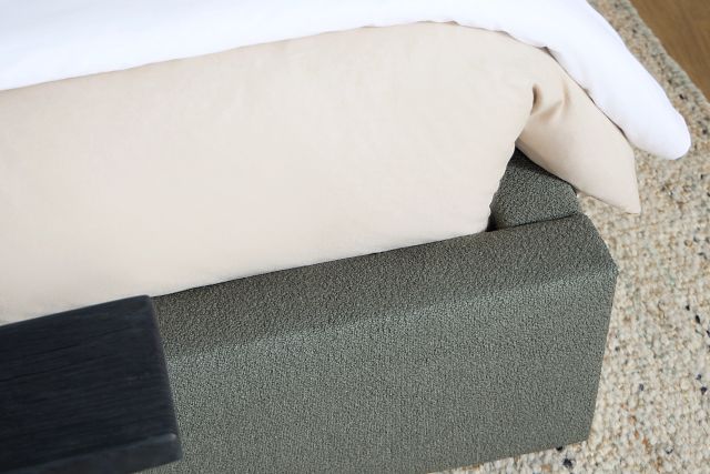 Grayton Sutton Green 44" Upholstered Platform Bed