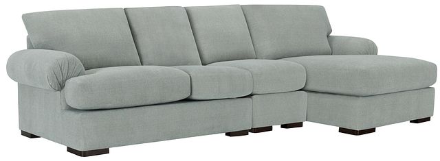 Belair Light Blue Fabric Small Right Chaise Sectional (0)
