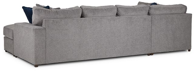 Banks Gray Fabric Left Bumper Sectional (4)