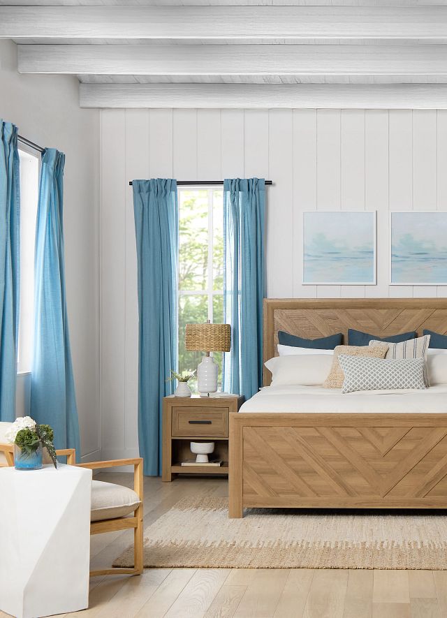 Delray Light Tone Panel Bed