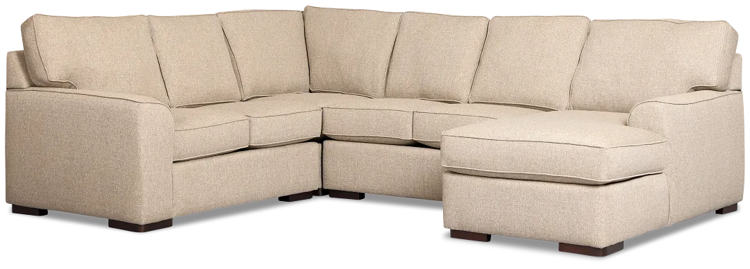 Sinclair Brown Fabric Medium Right Chaise Sectional
