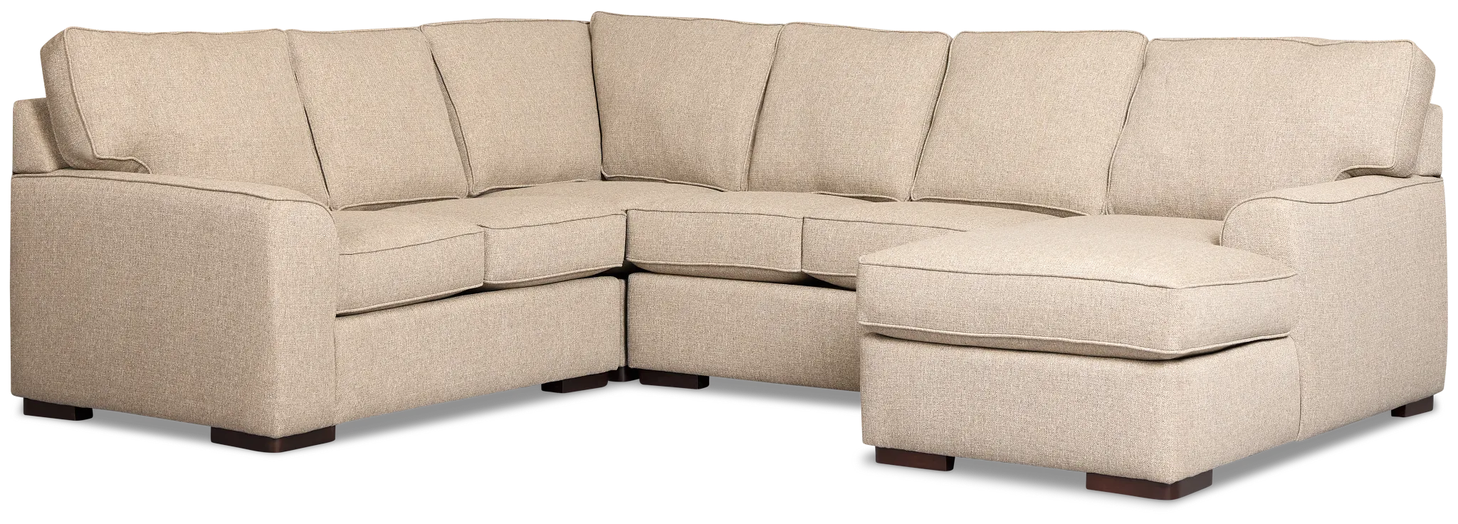 Sinclair Brown Fabric Medium Right Chaise Sectional