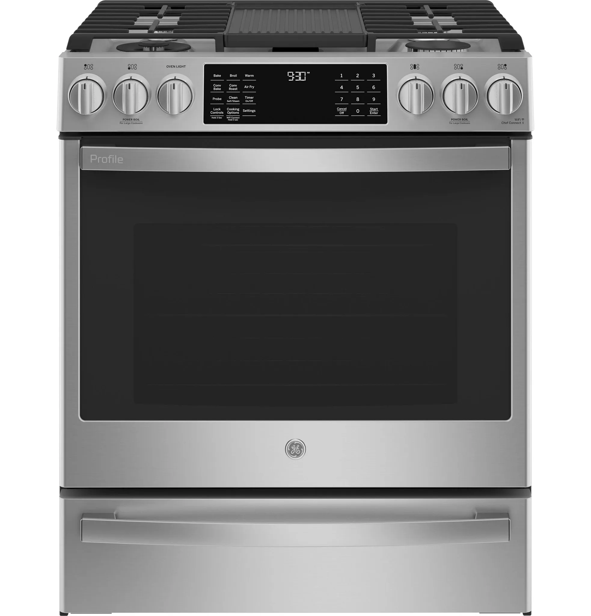 Ge Profile 930 Series Stainless Steel 30" Dual Fuel Range