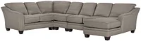 Avery Dark Gray Fabric Large Right Chaise Sectional