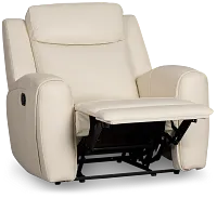 Walker Ivory Lthr/vinyl Recliner