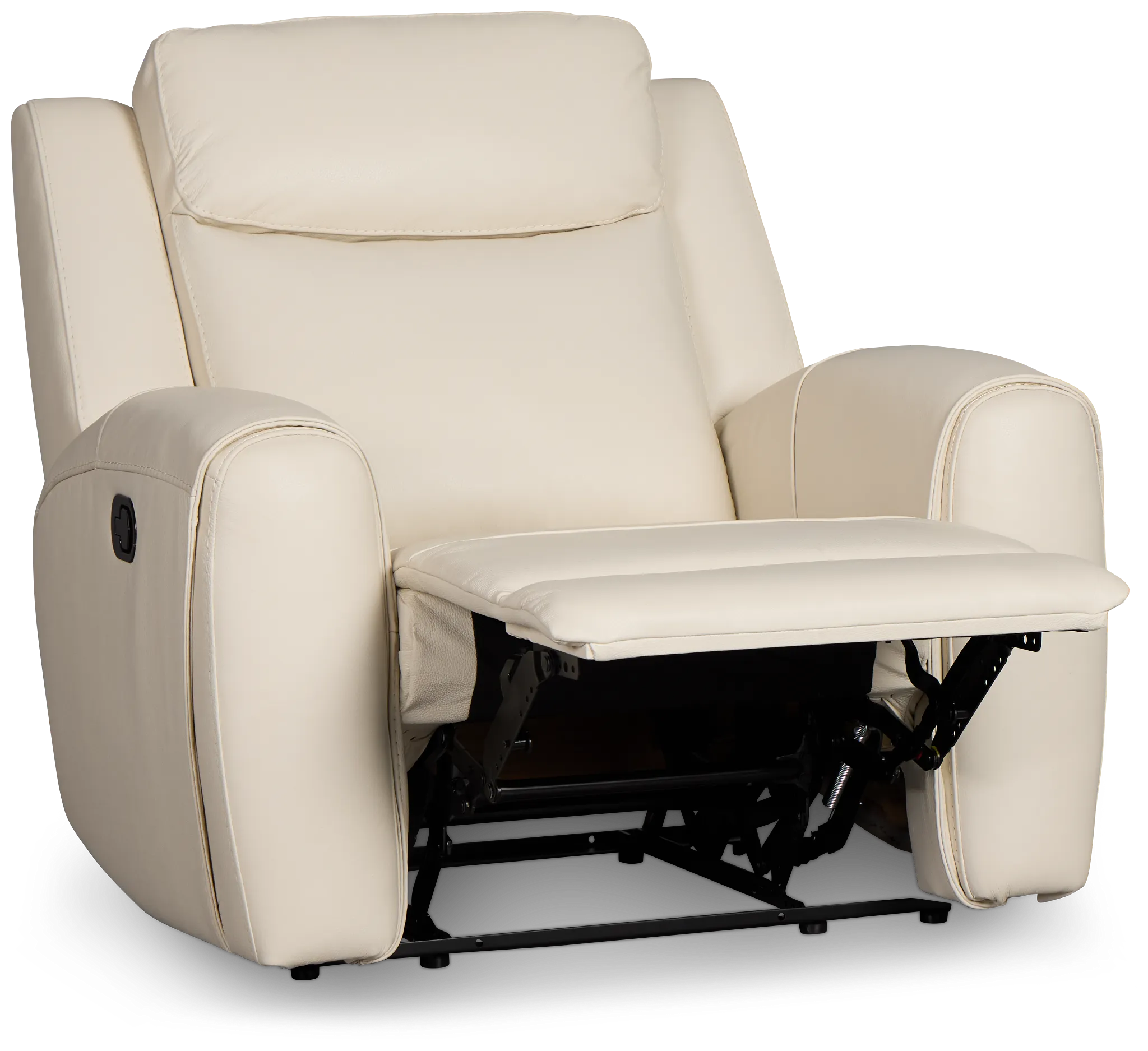 Walker Ivory Lthr/vinyl Recliner
