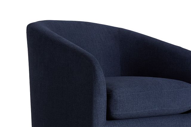 Paloma Dark Blue Micro Swivel Accent Chair