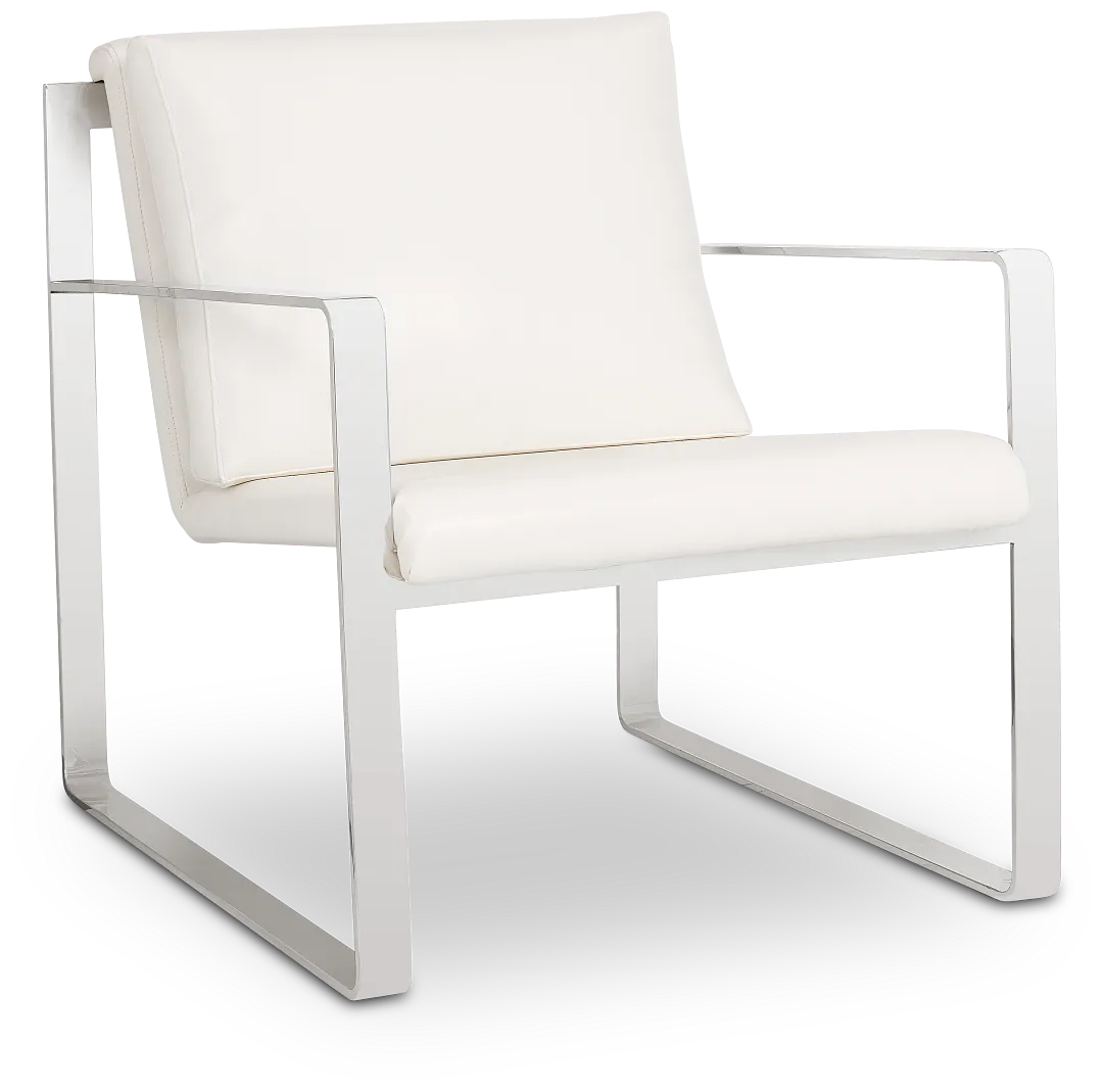 Roslin White Uph Accent Chair