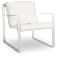 Roslin White Uph Accent Chair