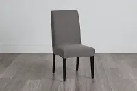 Harbor Dark Gray Short Slipcover Chair With Dark-tone Leg