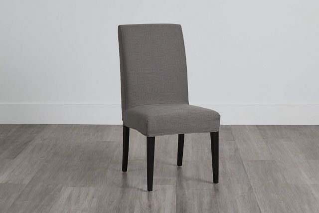 Harbor Dark Gray Short Slipcover Chair With Dark-tone Leg (0)