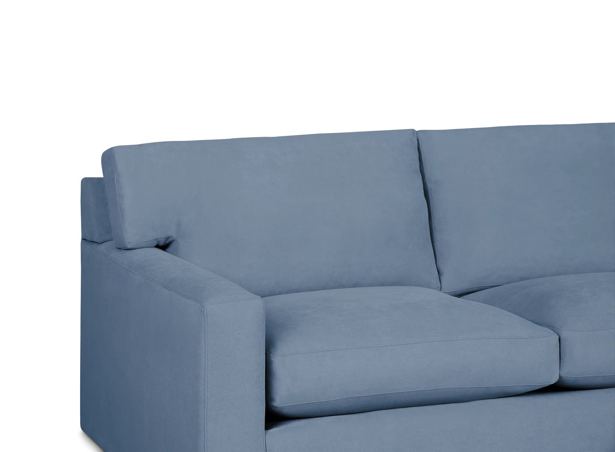 Hudson Blue Fabric Right Chaise Sectional