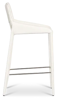 Wakefield White 27" Upholstered Barstool