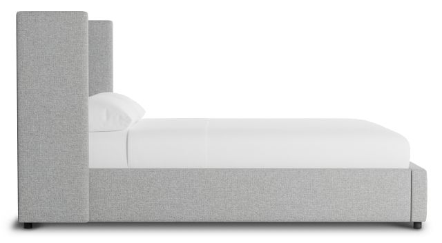Captiva Suave Gray 48" Upholstered Shelter Bed