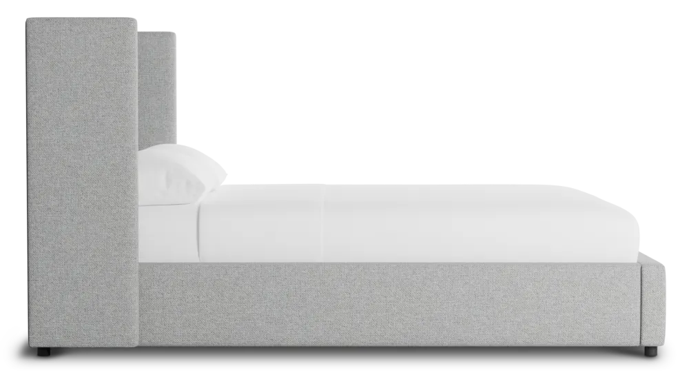 Captiva Suave Gray 48" Upholstered Shelter Bed