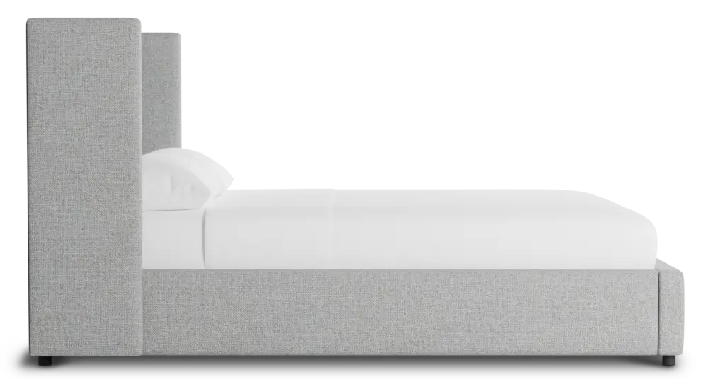 Captiva Suave Gray 48" Upholstered Shelter Bed Captiva Suave Gray 48" Upholstered Shelter Bed