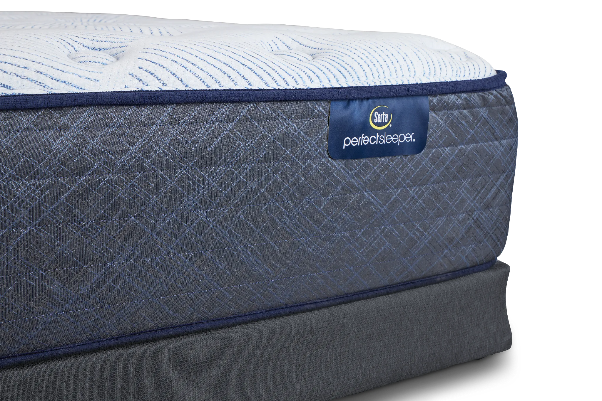 Serta Perfect Sleeper Blue Lagoon Nights Plush Low-profile Mattress Set