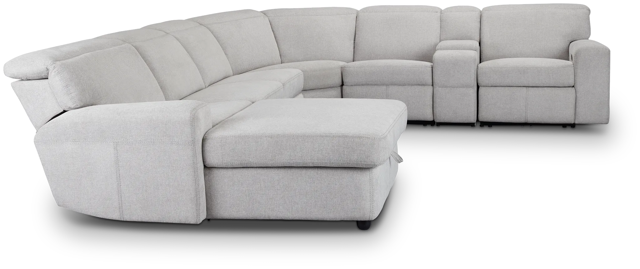 Callum Light Gray Storage Medium Left Triple Power Chaise Sleepr Sectional