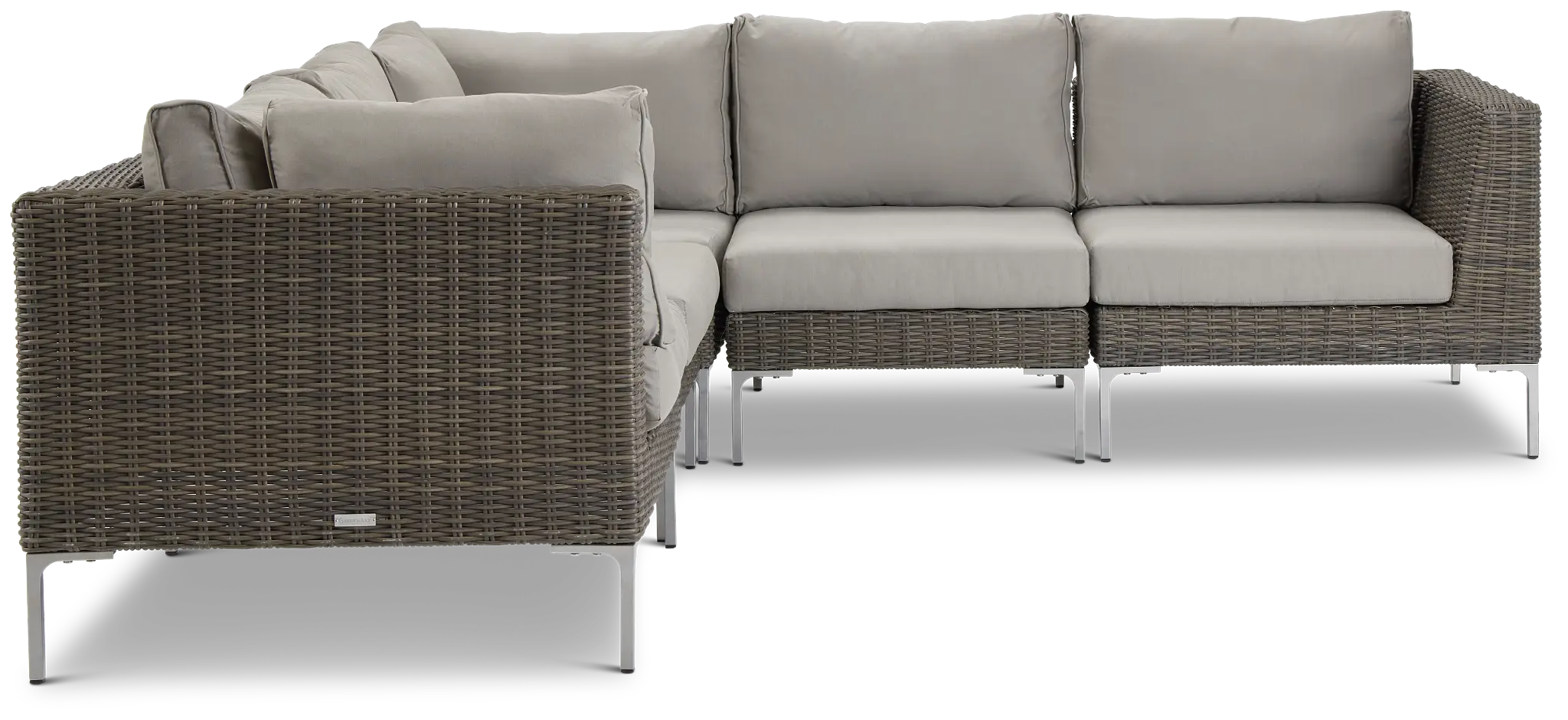 Tulum Gray Woven Two-arm Sectional Tulum Gray Woven Two-arm Sectional
