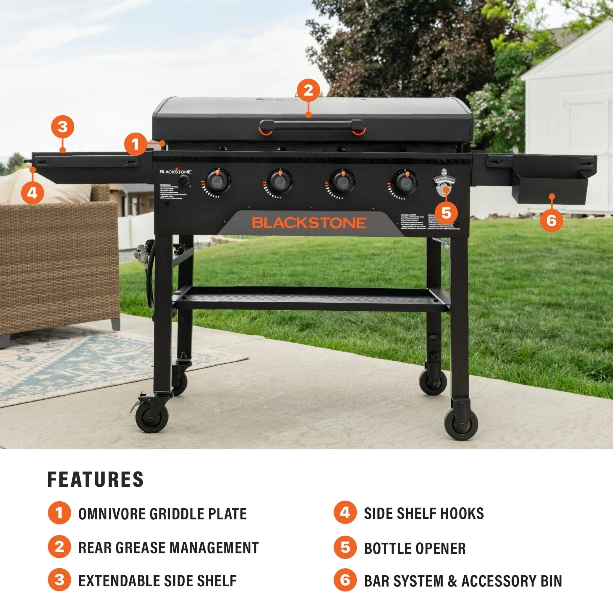 Blackstone Omnivore 36" Gas Griddle With Hood