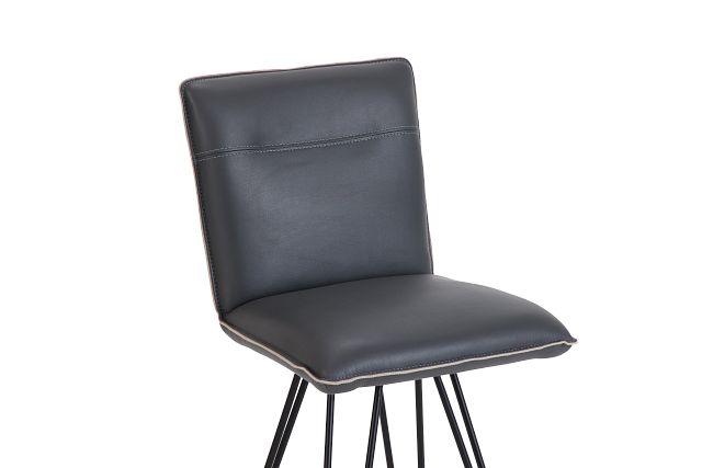 Demi Dark Gray Swivel 30" Upholstered Barstool