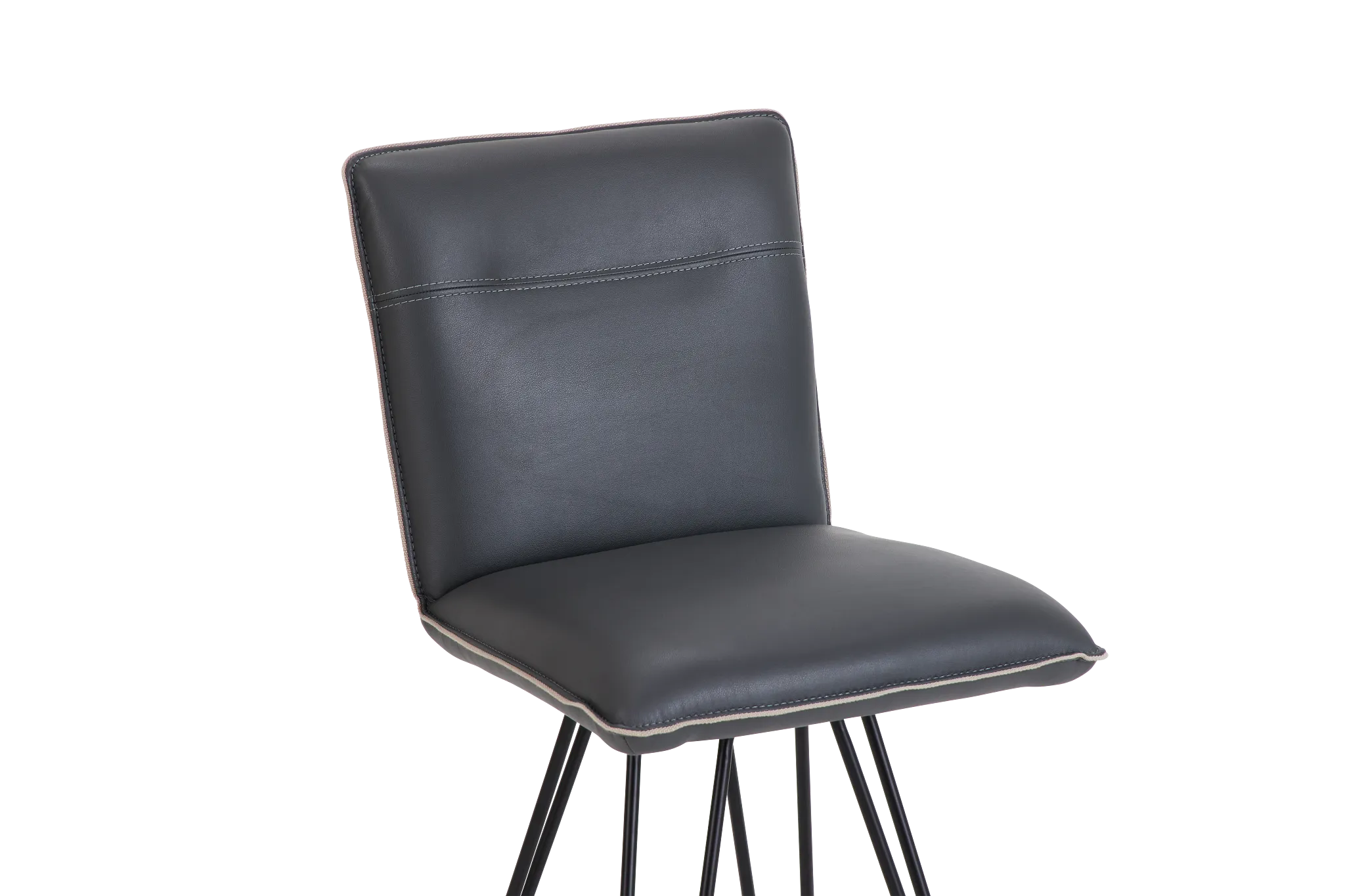 Demi Dark Gray Swivel 30" Upholstered Barstool
