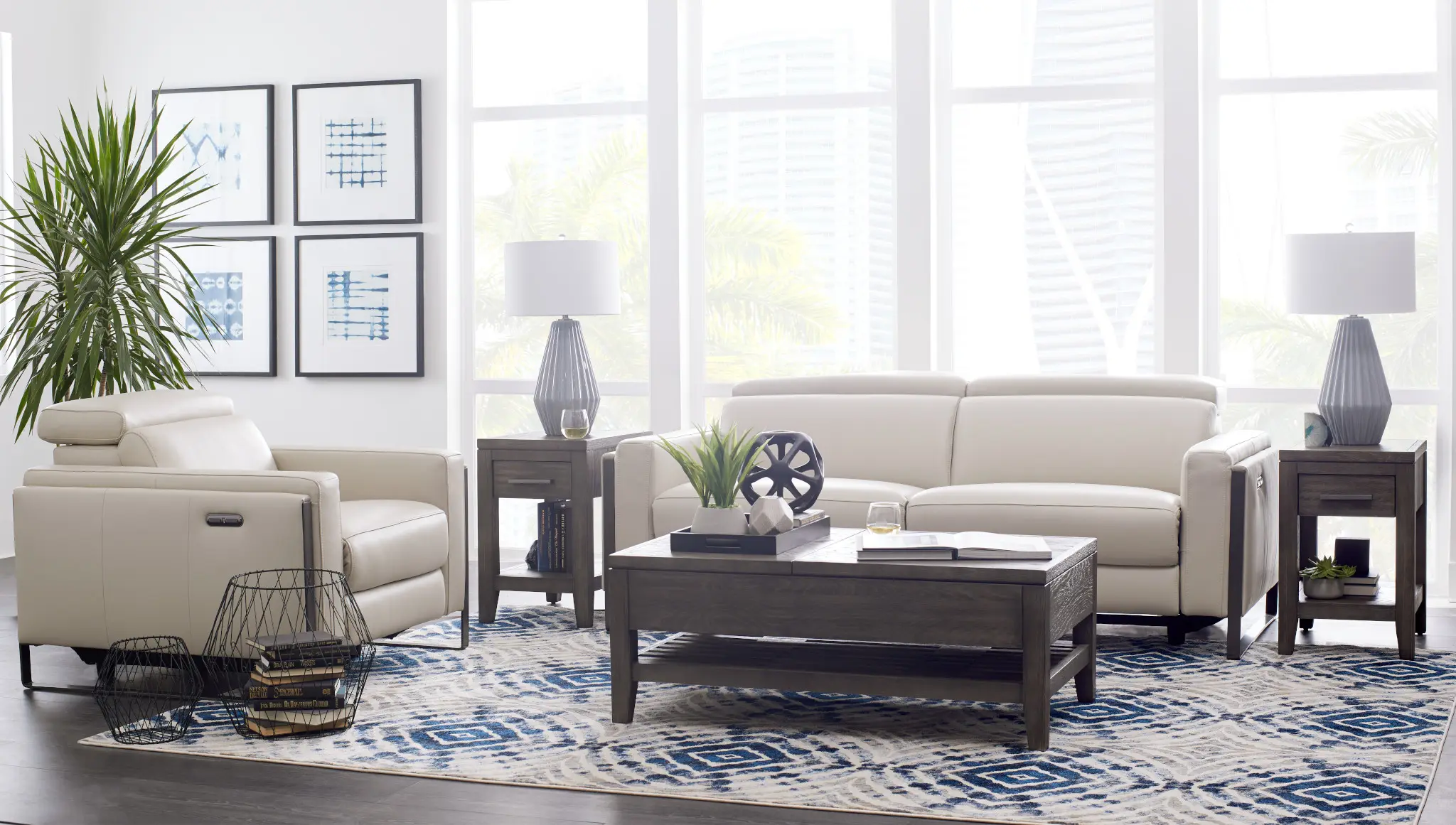 Atlas Taupe Lthr/vinyl Power Reclining Living Room Atlas Taupe Lthr/vinyl Power Reclining Living Room