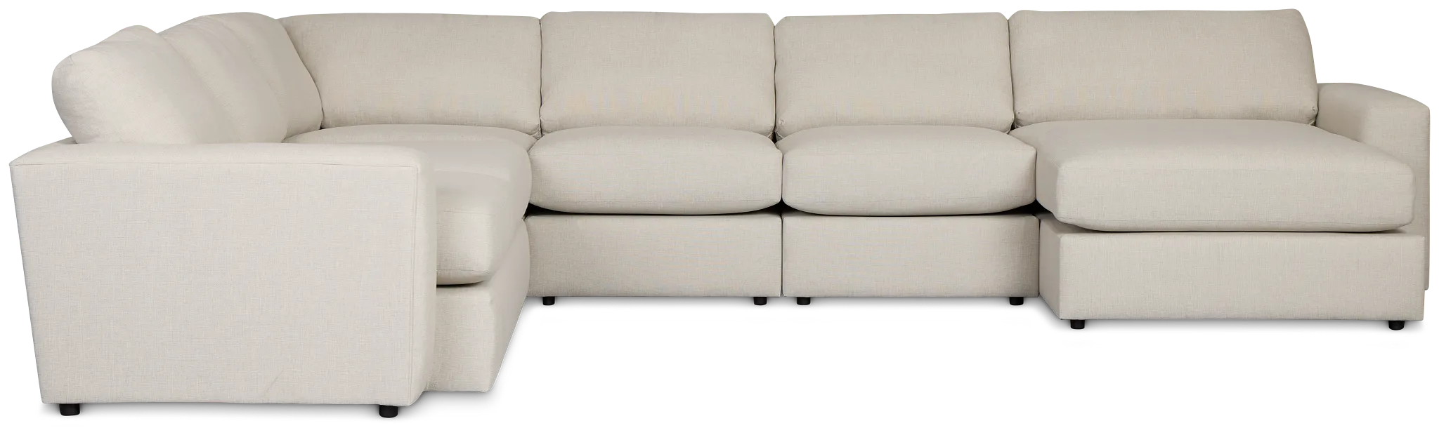 Brantley Light Beige Fabric Large Right Chaise Sectional