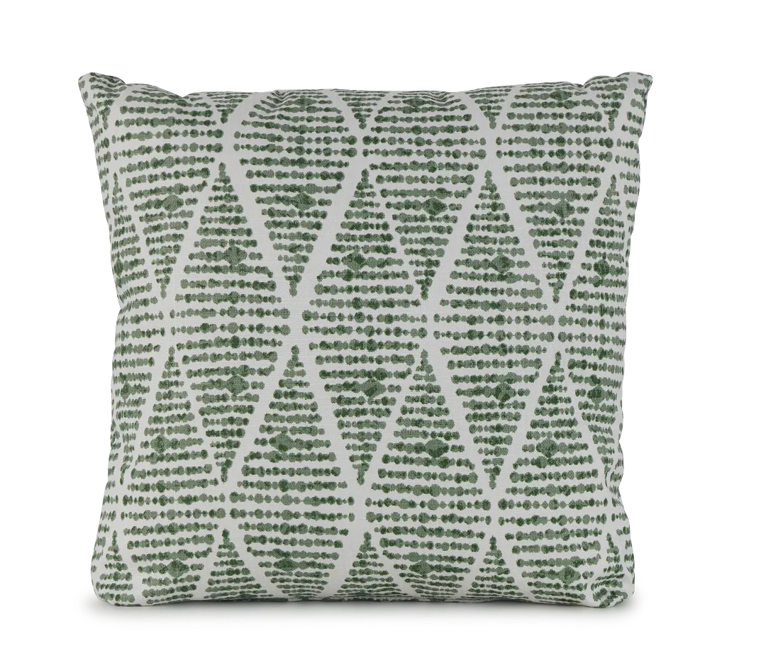 Foster Green 20" Indoor/outdoor Square Accent Pillow