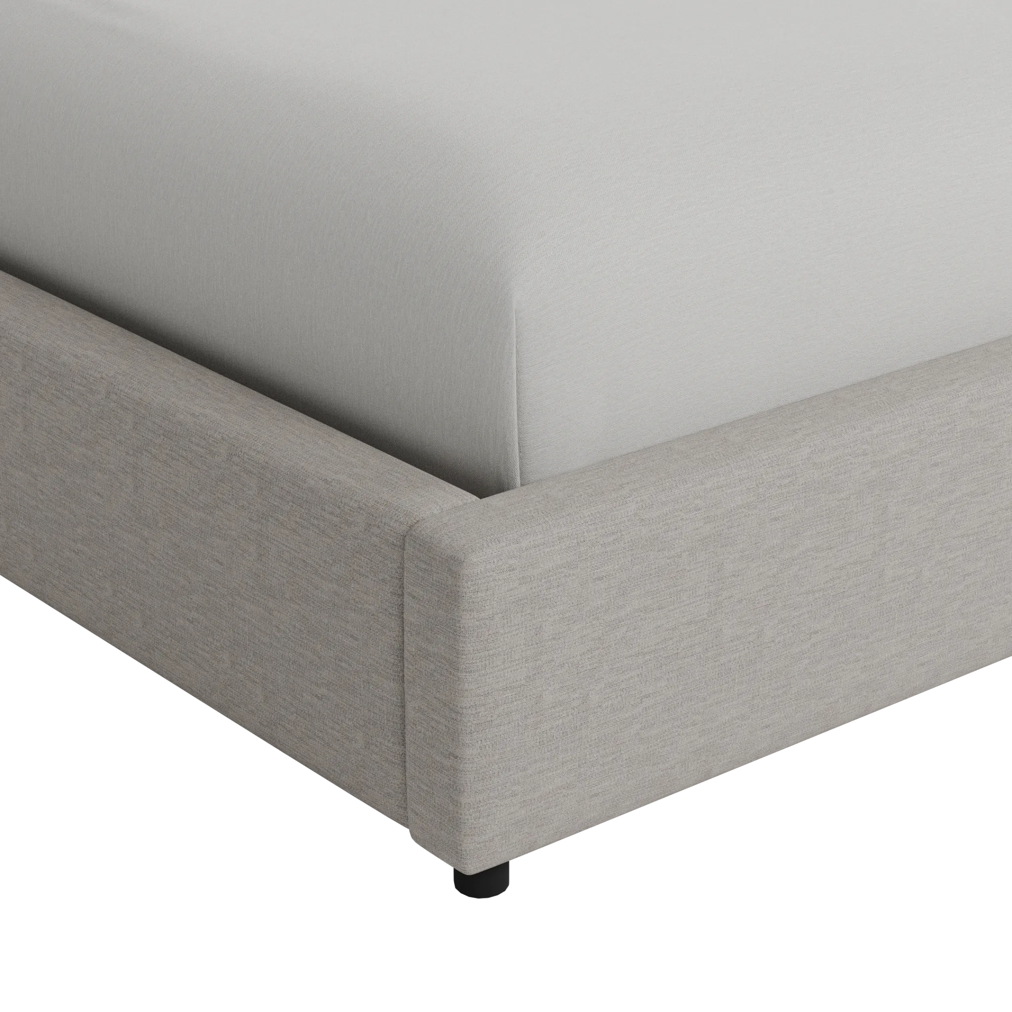 Grayton Maguire Pewter 44" Upholstered Platform Bed