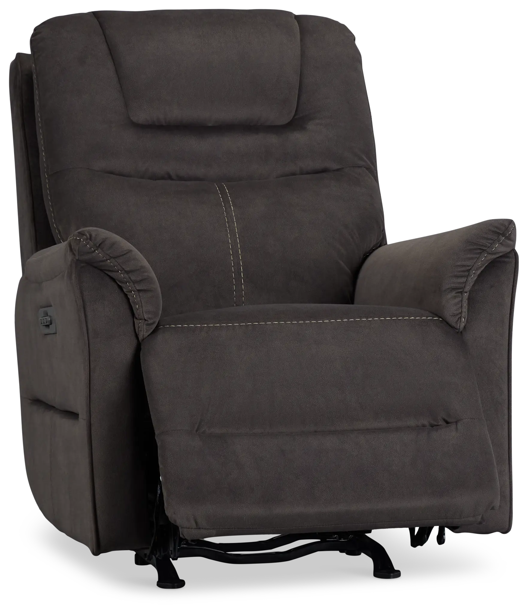 Archie Dark Brown Fabric Power Recliner With Heat And Massage Archie Dark Brown Fabric Power Recliner With Heat And Massage