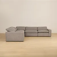 Drift Dark Gray Fabric Small Two-arm Power Reclining Sectional