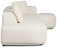 Catalina White Fabric Small Right Chaise Sectional