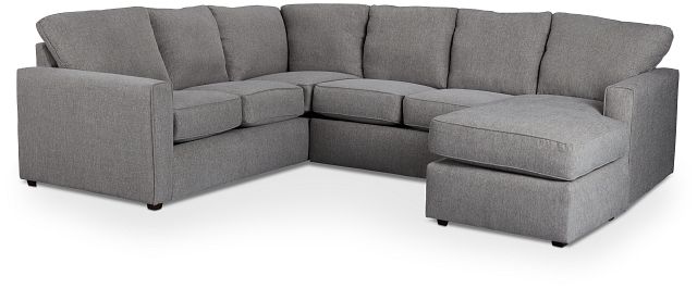 Murray Gray Fabric Right Chaise Sectional (1)