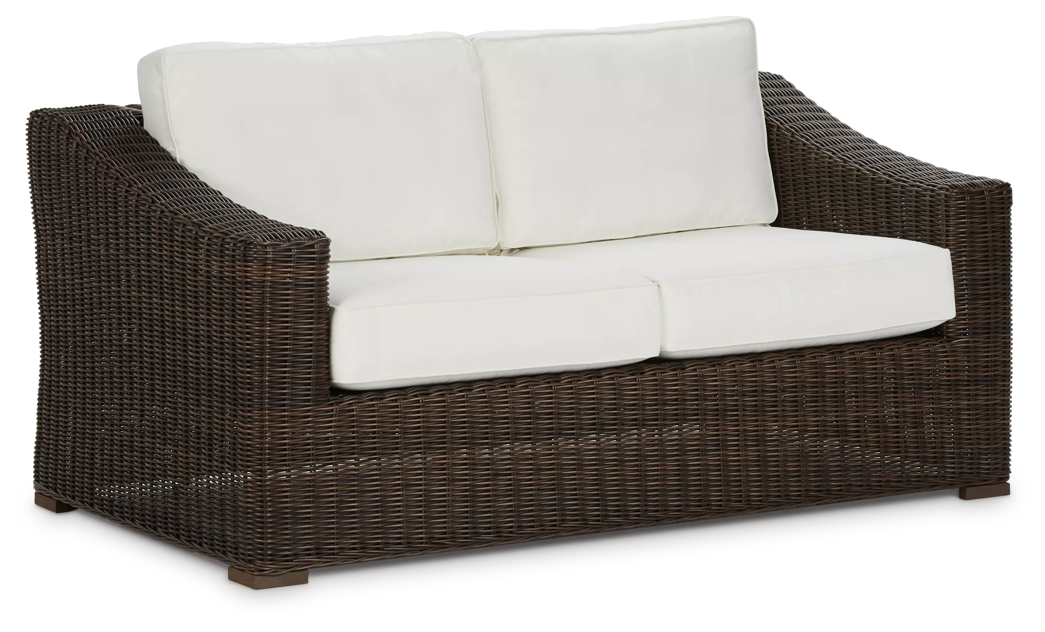 Canyon Dark Brown White Loveseat