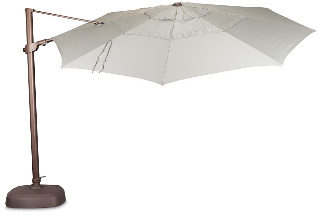Abacos Gray Cantilever Umbrella Set