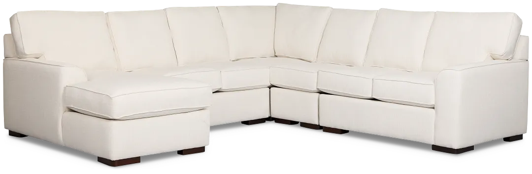 Sinclair Light Beige Fabric Large Left Chaise Sectional