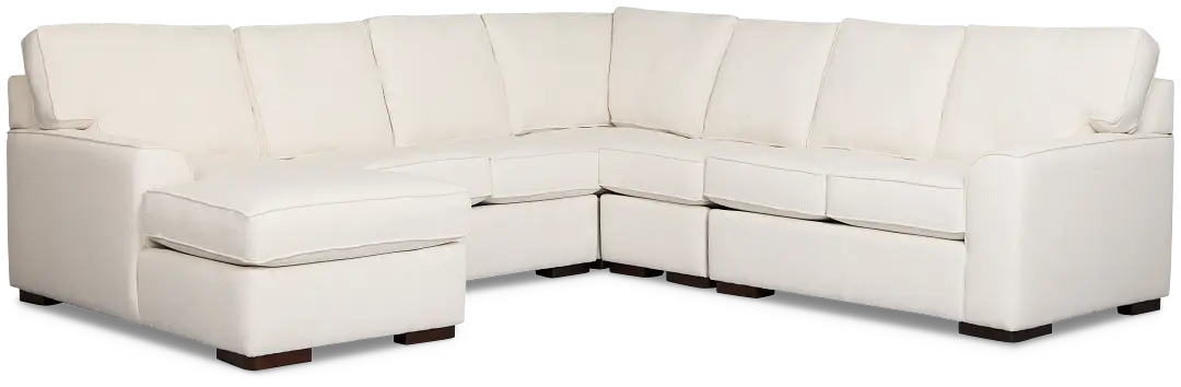 Sinclair Light Beige Fabric Large Left Chaise Sectional Sinclair Light Beige Fabric Large Left Chaise Sectional
