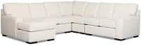 Sinclair Light Beige Fabric Large Left Chaise Sectional