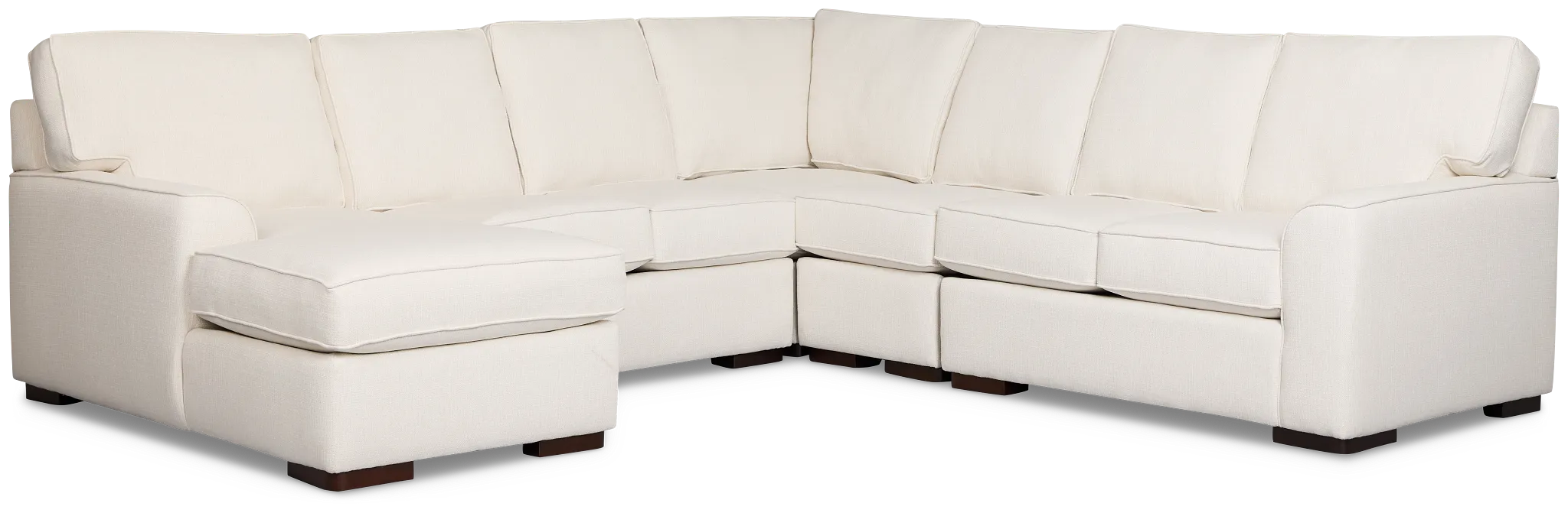 Sinclair Light Beige Fabric Large Left Chaise Sectional