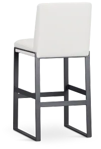Harlem White 30" Upholstered Barstool