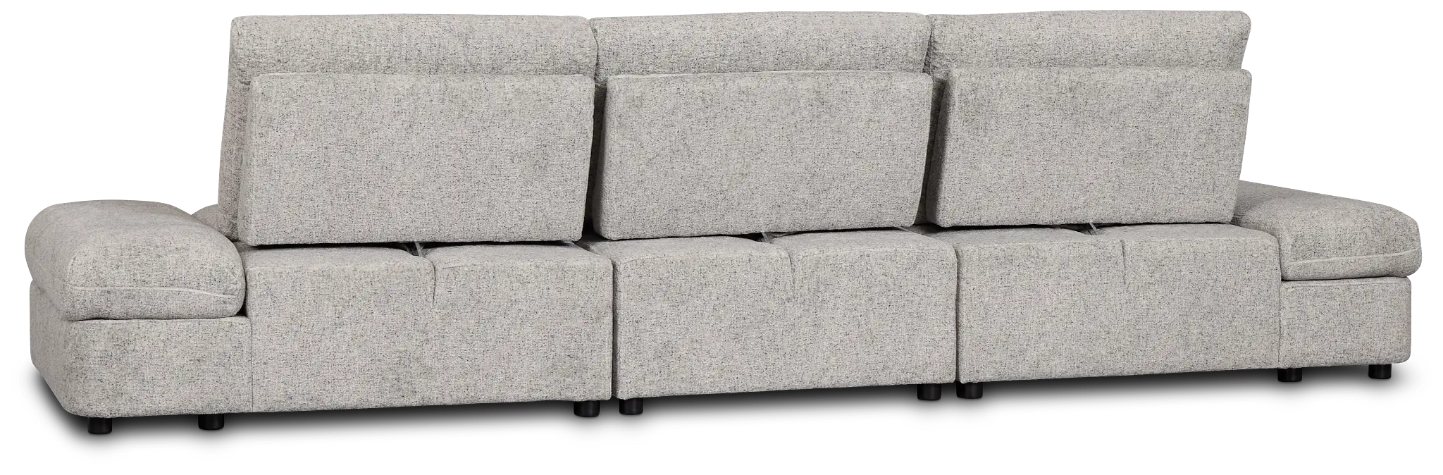 Mila Gray Fabric 3-piece Modular Power Sofa Mila Gray Fabric 3-piece Modular Power Sofa