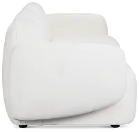 Halsey White Fabric 3-piece Modular Sofa