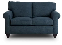 Cameron Blue Fabric Loveseat