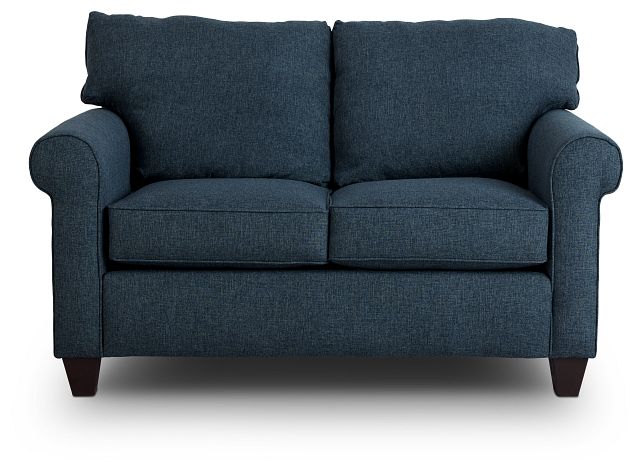 Cameron Blue Fabric Loveseat