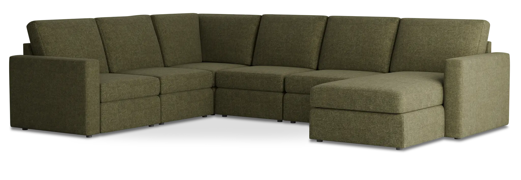 Citymod Green Fabric Medium Right Chaise Sectional Citymod Green Fabric Medium Right Chaise Sectional