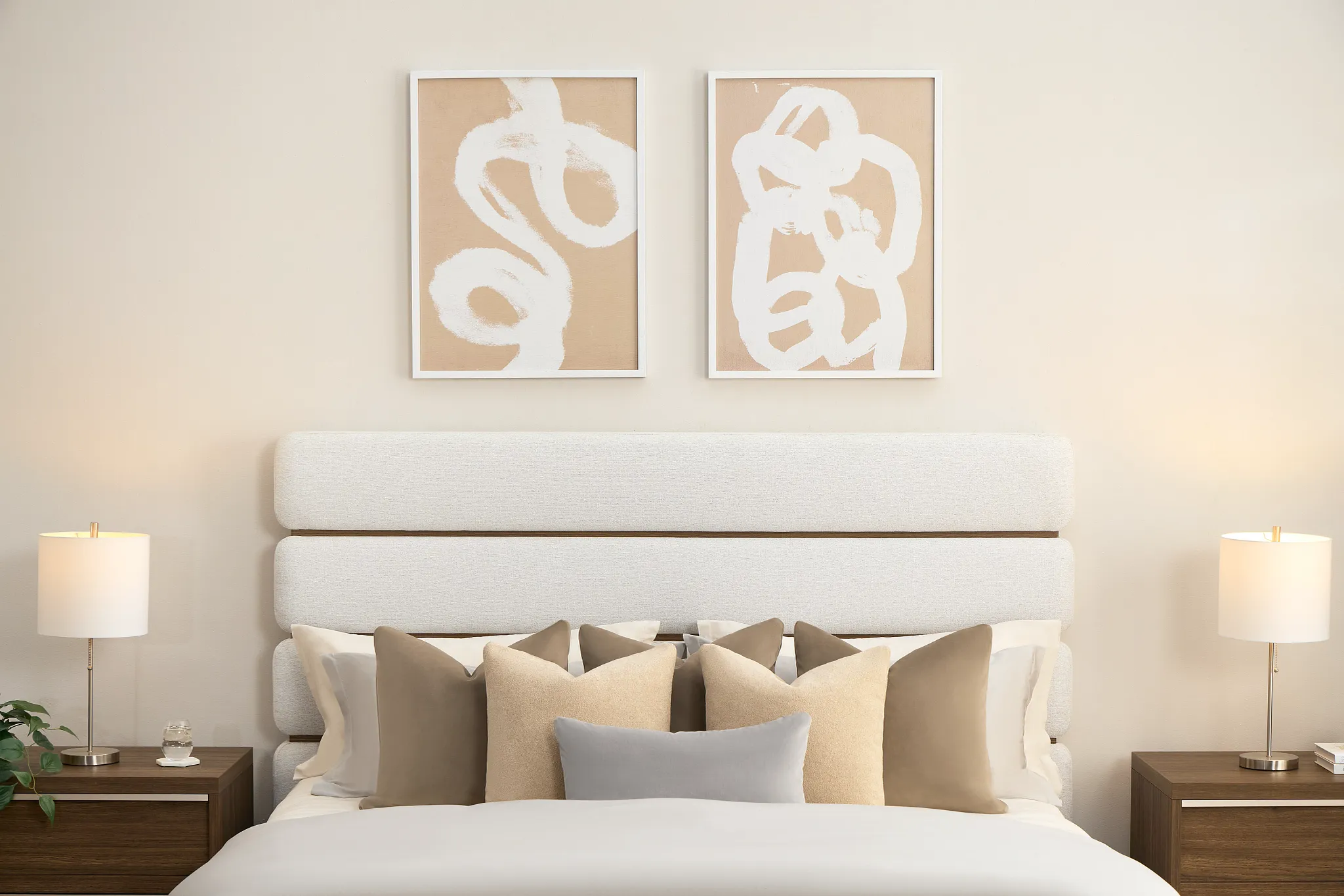 Capraia Dark Tone Panel Bed